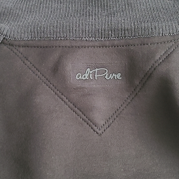 ADIDAS®ADI PURE 🏷️NWT Clean Bonded Sweater/Jacket Blk & Grey Full Zip LUXE M - Picture 11 of 14